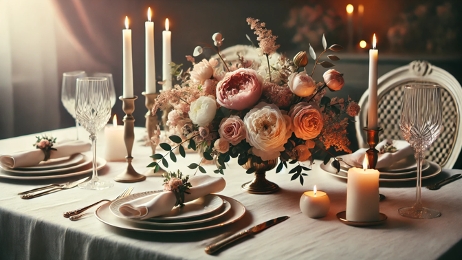 Romanticky prostřený stůl
