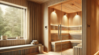 Dřevěná sauna s výhledem