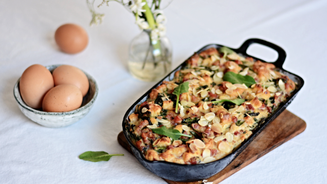 Velikonoční menu: Nádivka s kopřivami, jehněčí pečeně a mazanec