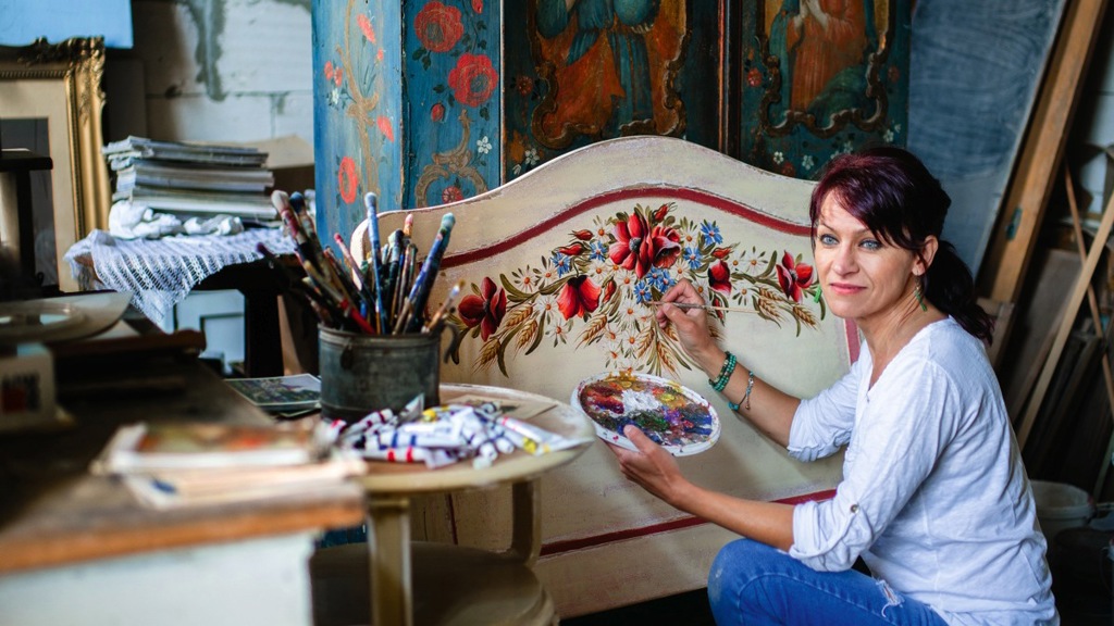 Veronika Fryčová ve své dílně
