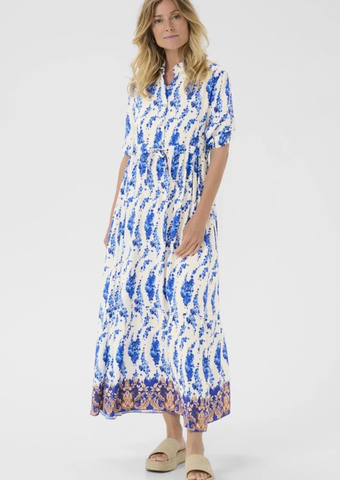 Květované maxi šaty, Cream, 1 290 Kč