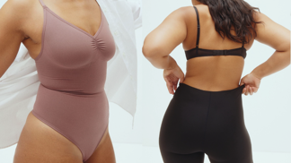 Stahovací body, H&M, 479 Kč, tvarující šortky, H&M, 549 Kč
