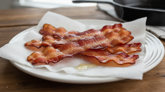 Křupavá slanina na talíři
Křupavá slanina na talíři
