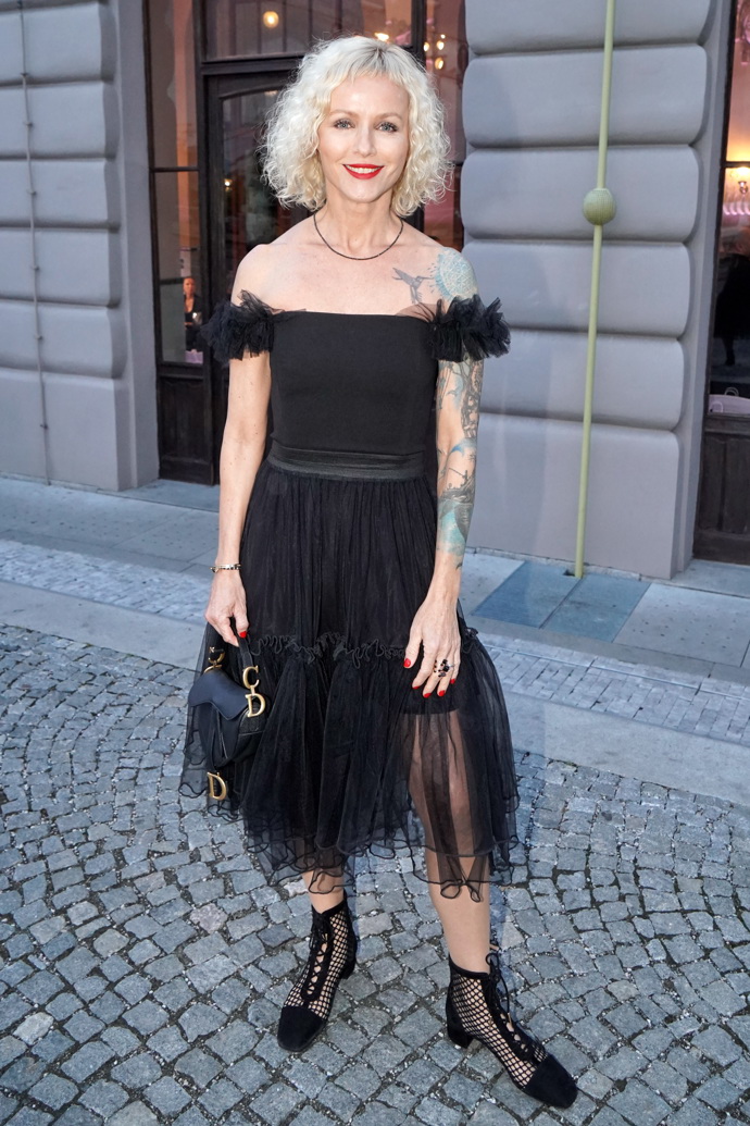 Karin Krajčo Babinská vsadila na tyl a nepřehlédnutelné doplňky.