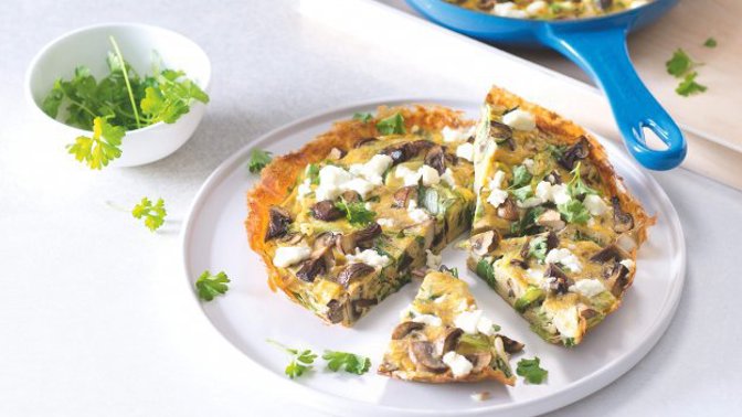 Rychlý recept: Frittata s jarní cibulkou a houbami Rychlý recept: Frittata s jarní cibulkou a houbami