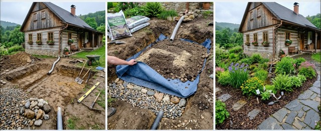 Otravných louží a bahna u domu vás zbaví speciální záhon. Dešťová zahrada zadržuje vodu i ochlazuje okolí