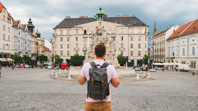 turista v Brně