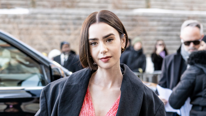 Lily Collins a její dokonalý bevelled bob
