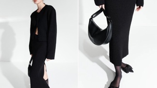 Dlouhá pletená pouzdrová sukně, H&M, 349 Kč

