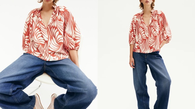 Halenka s balonovým rukávem, H&M, 359 Kč
