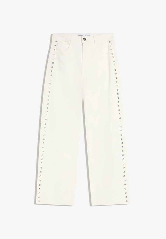 Baggy džíny se cvočky, Bershka, 999 Kč