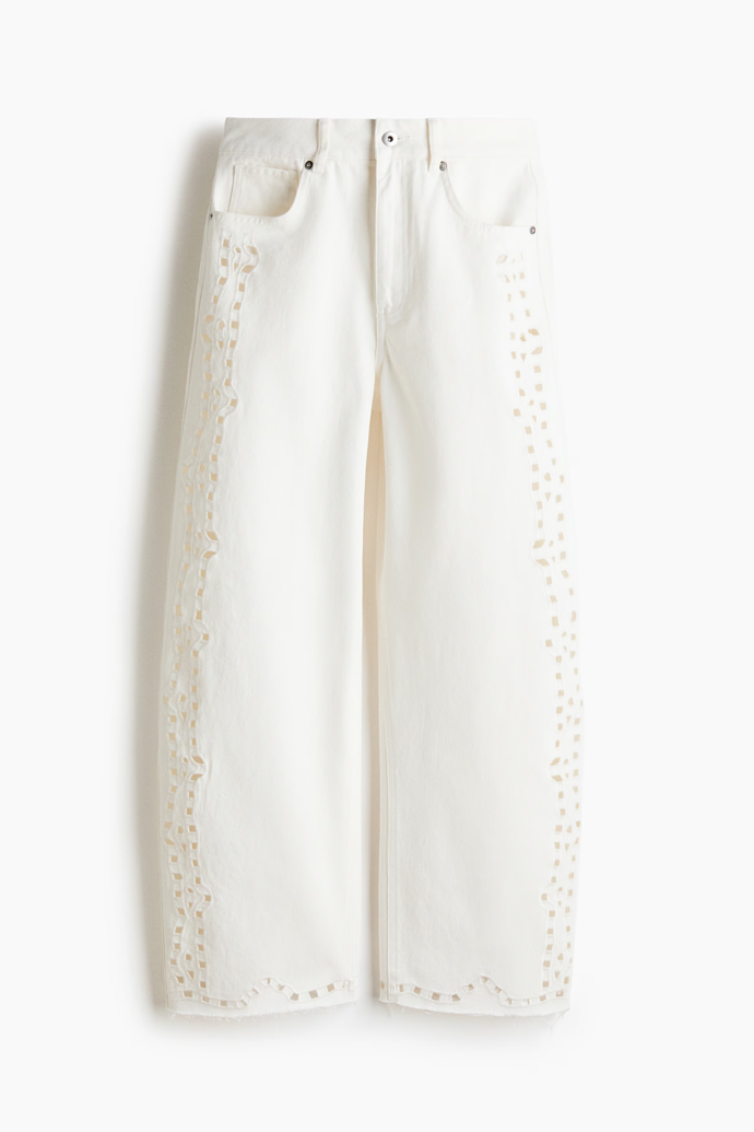 Džíny s výšivkou, H&M, 1459 Kč