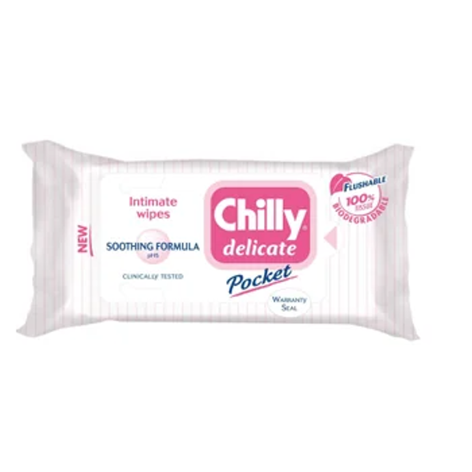 Šetrné intimní ubrousky, Chilly, 69 Kč