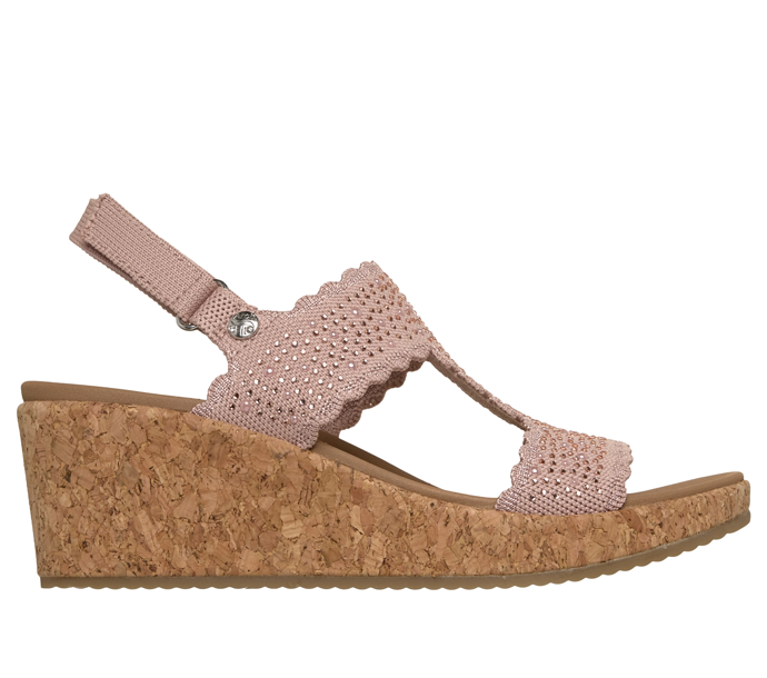 Sandály na klínku s tlumicí stélkou na podporu klenby, Skechers, 1499 Kč