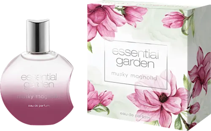 V parfému Musky Magnolia od značky essential garden  se rozvíjí jemný závoj něžně krémových tónů vanilky, doprovázený květinovým buketem z kosatce, magnólie, tuberózy, konvalinky a třešně. Cena parfému je 249 Kč.