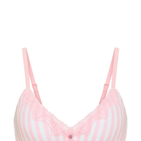 Bavlněná podprsenka bez kostic s krajkovými lemy, Victoria's Secret, 1350 Kč