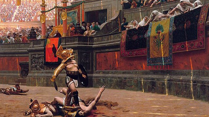 Život gladiátorů: Idolové italských žen s božskými těly nacházeli smrt v římských arénách. Mnozí si ale užívali s bohatými paničkami