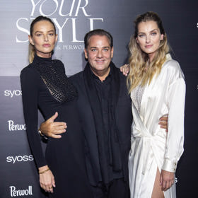 Ředitel soutěže Elite Model Look pro ČR a SR Saša Jány s Míšou Kociánovou a Denisou Dvořákovou.