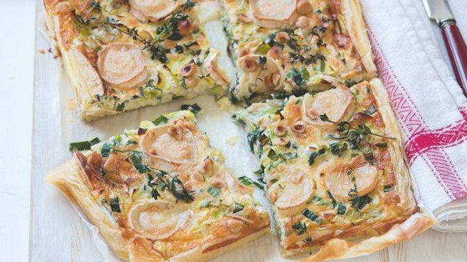 Recept: Koláč s pórkem a kozím sýrem Recept: Koláč s pórkem a kozím sýrem
