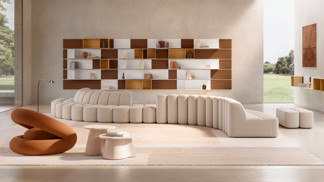 Norské architektonické a designové studio Snøhetta a jejich sedací systém Array od značky MDF Italia
