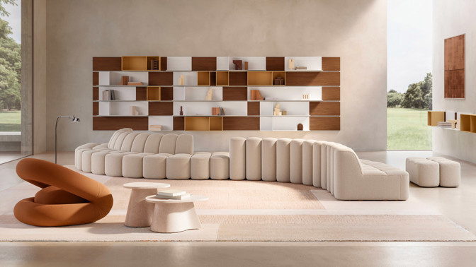 Norské architektonické a designové studio Snøhetta a jejich sedací systém Array od značky MDF Italia
