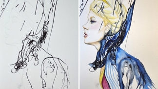 Maminka dokresluje obrázky své tříleté dcery, a vznikají z toho kouzelné ilustrace