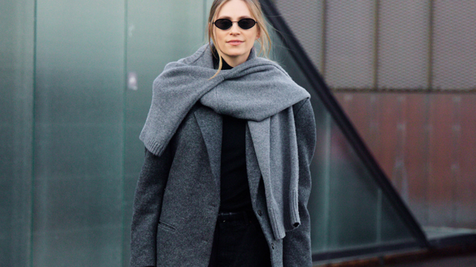 Svetr a sako street style
