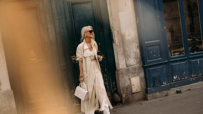All white outfit
