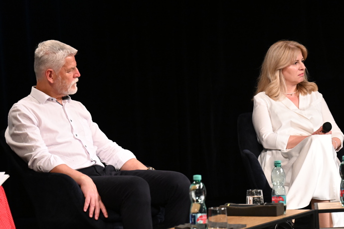 Petr Pavel a Zuzana Čaputová na festivalu Mezi ploty. 