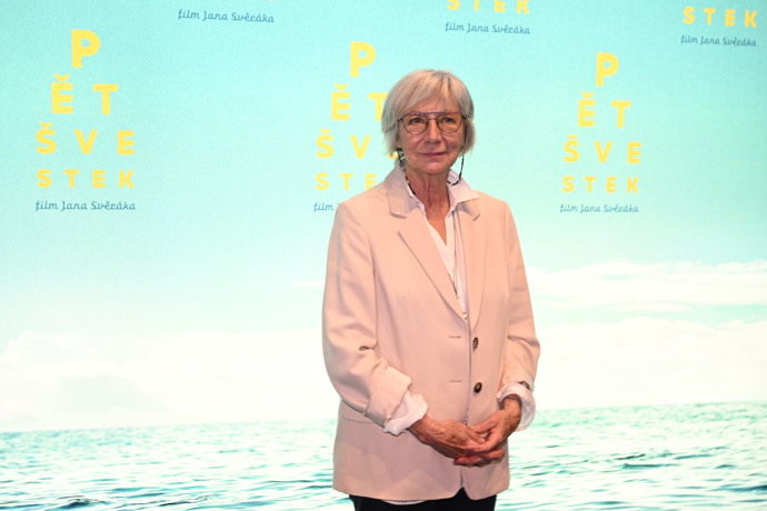 Dana Syslová na premiéře filmu Pět švestek.
