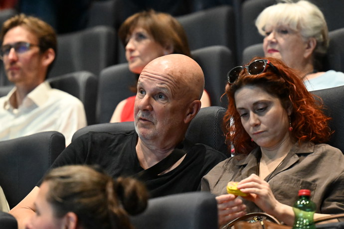 Premiéru si nenechal ujít ani skladatel Ondřej Soukup s manželkou Lucií Šoralovou.