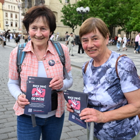 Ženy na demonstraci.