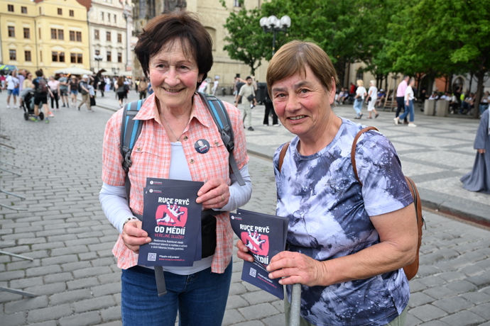 Ženy na demonstraci.
