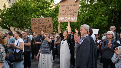 FOTO: Demonstrace Milionu chvilek na Staroměstském náměstí.