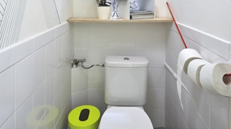 Proměna toalety: Stačil štetec a barvy Proměna toalety: Stačil štetec a barvy