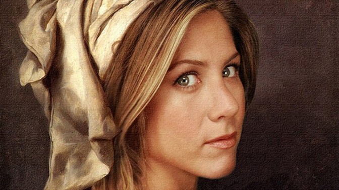 Jennifer Aniston na plátně