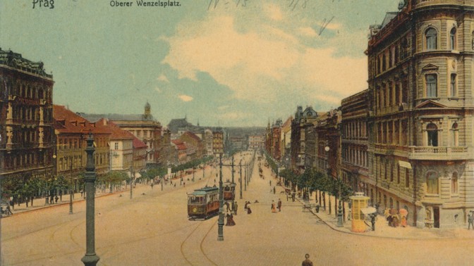 Historická fotografie Václavského náměstí
