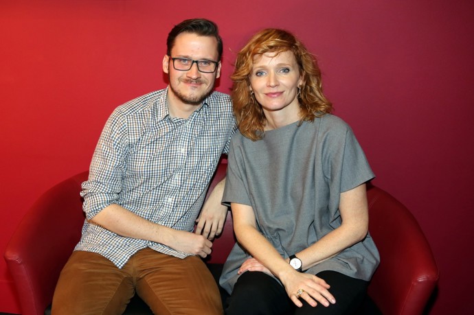 Jiří Sádek s Aňou Geislerovou na tiskové konferenci k filmu Polednice (2016).
