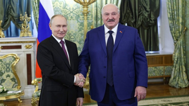 Vladimir Putin ve čtvrtek jednal se svým běloruským protějškem Alexandrem Lukašenkem.