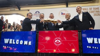 Petr Pavel při slavnostním otevření českého olympijského domu v Miláně
