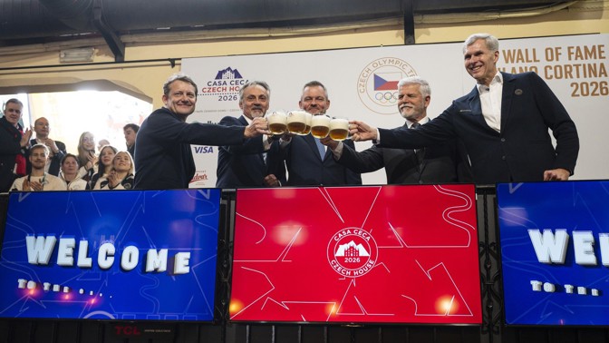 Petr Pavel při slavnostním otevření českého olympijského domu v Miláně
