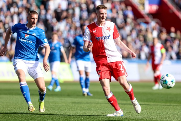 Obránce Slavie Štěpán Chaloupek.