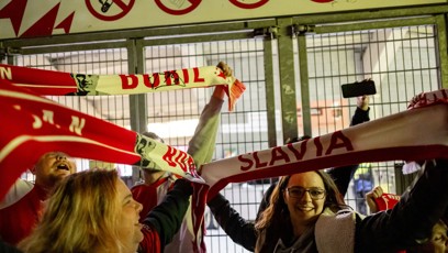 FOTO: Fanoušci fandili Slavii.