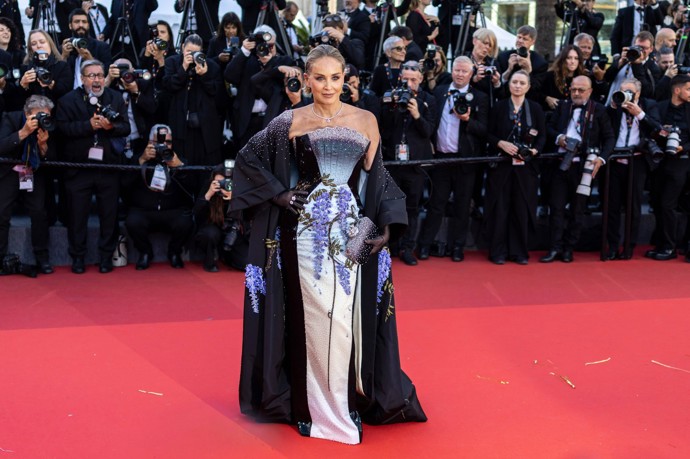 Herečka Sharon Stone z filmového festivalu v Cannes.
