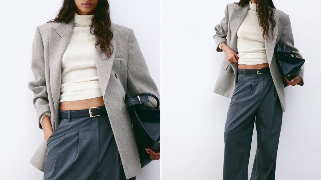Svetr z kašmírové směsi s rolákem, H&M, 1 459 Kč

