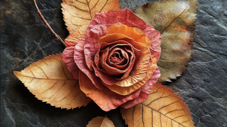 Růže z listí
