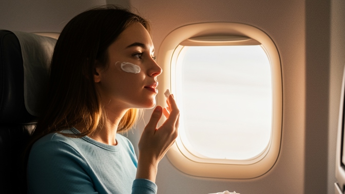 Skincare v letadle
