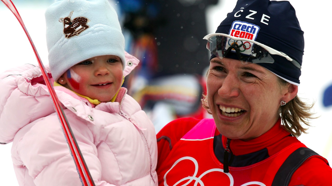 Kateřina na legendárním snímku s dcerou Kačenkou

