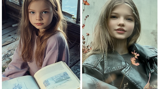 Alina Yakupova ve 4 a v 11 letech

