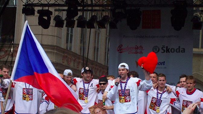 Radim se svými kluky během oslav po mistrovství 2024
